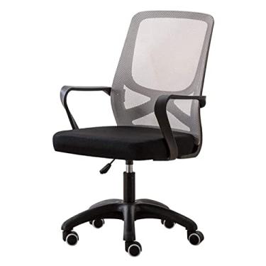 Imagem de cadeira de escritório cadeira de computador ergonômica cadeira giratória cadeira de escritório assento de malha pedal cadeira de postura positiva cadeira de jogo (cor: cinza) needed