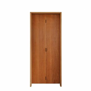 Imagem de Kit Porta Camarão de Madeira Padrão Imbuia 62 X 2.10 Batente 14 cm com Ferragens Lado Esquerdo - Hale