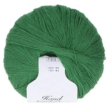 Imagem de Fio de tricô, fio de crochê verde lavável à mão fio de tricô para crochê e tricô