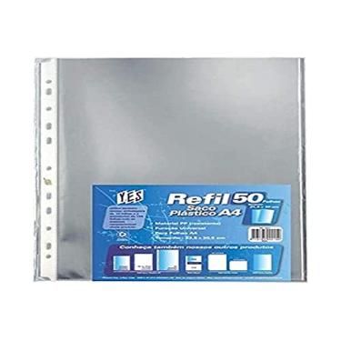 Imagem de Refil Plástico, A4, YES, Furação Universal, PCT com 50 Unidades, 053A, Cristal
