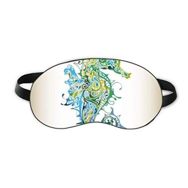 Imagem de Capa para sombra noturna macia com estampa de vida marinha de hipopótamo colorido