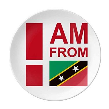 Imagem de I Am From Saint Kitts Nevis Prato decorativo de porcelana Salver Prato de jantar