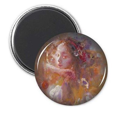 Imagem de Orange XJJ Adesivo de decoração para geladeira com pintura a óleo