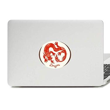 Imagem de Year of Dragon Animal China Zodíaco Vermelho Vinil Emblema Gráfico Laptop Adesivo Notebook Decalque