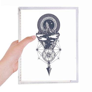 Imagem de Caderno Iceberg Compasso Estrelas Arte Padrão Caderno Folhas Soltas Diário Recarregável