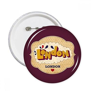 Imagem de Guarda-chuva Reino Unido Londres Carimbo Britânico Pinos Redondo Emblema Decoração Roupas 5 peças Presente