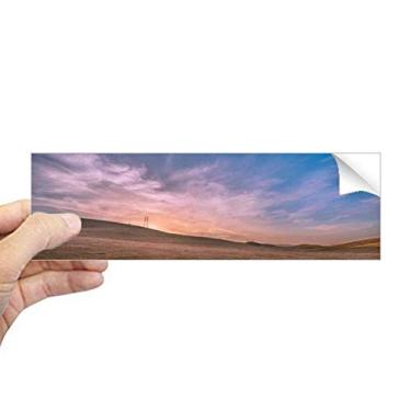 Imagem de DIYthinker Adesivo retangular de grama rosa céu adesivo para janela notebook