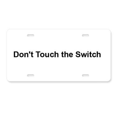 Imagem de DIYthinker Acessório de aço inoxidável para decoração de carro com símbolo preto Don't Touch Switch