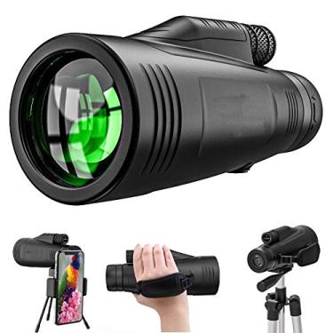 Imagem de Telescópio monocular, o mais novo prisma monocular BAK4 à prova d'água com zoom de 16x50 de alta definição, para observação de pássaros