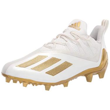 Imagem de adidas Tênis de corrida masculino Adizero, Branco/dourado metálico/branco, 7.5