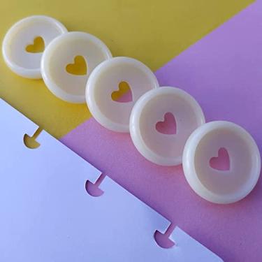 Imagem de Kit 12 Discos M 24mm de Caderno Infinito Sistema Inteligente Amor Infinito Cadernos - Coração (Leite Condensado)