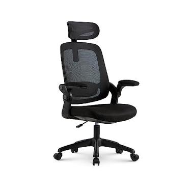 Imagem de Cadeira de Escritorio Giratoria em Tela Mesh Preta Elements Astra