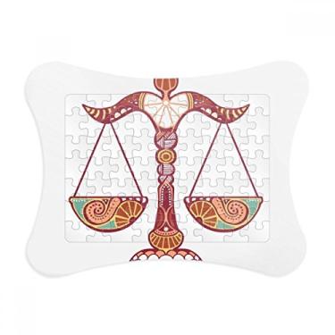 Imagem de Moldura de quebra-cabeça com símbolo do zodíaco da Constelação Libra Enfeite de jogo de quebra-cabeça