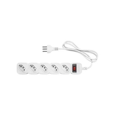 Imagem de Protetor Eletrônico Filtro de Linha com 5 Tomadas EPE 205 + Branco Intelbras