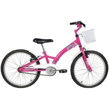 Imagem de Bicicleta Infantil Aro 20 Verden Smart - Pink E Branco Com Cesta Freio