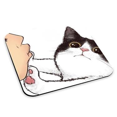 Imagem de Mouse Pad Engraçado Gato E Dona La Perm Mousepad