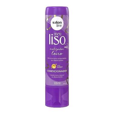 Imagem de Salon Line, Condicionador, Meu Liso, Matizador Loiro, Vegano - Cabelos Lisos Naturais, Alisados ou Relaxados, 300 ml