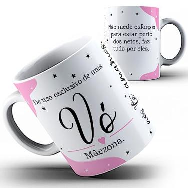 Imagem de Caneca Vó Avó vovó Mãezona sempre perto dos netos 23a (Branca)