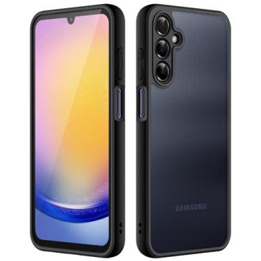 Imagem de JETech Capa Fosca para Samsung Galaxy A25 5G 6,5 Polegadas com Proteção de Câmera Atualizada, Case Capinha Protetora Translúcida Fosca Fosca Traseira à Prova de Choque para Telefone (Preto)