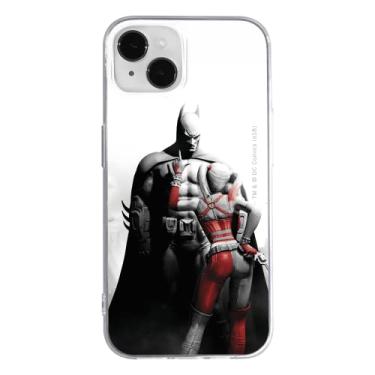 Imagem de ERT GROUP Capa de celular para Apple iPhone 14 Plus, padrão DC original e oficialmente licenciado, Batman 012 se encaixa na forma do celular, capa de TPU