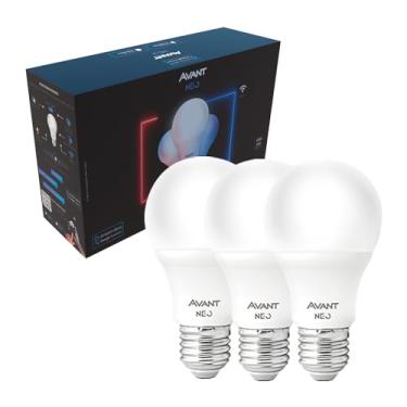 Imagem de Kit Com 3 Lâmpadas Inteligentes LED Smart Wi-Fi Bulbo Pera NEO 10W Luz Dimerizável Amarela-Branca Base E27 Bivolt Avant