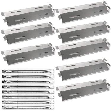 Imagem de LXhouse Replacement Parts Stainless Steel Grill Burners &Heat Plates Shield for Bakers and Chefs GR2039201-BC-00, GD430, ST1017-012939, Grill Chef, Members Mark GR2039201-MM-00 Gas Grill Models 8 PK