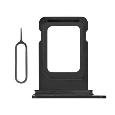 Imagem de Risidamoy Para iPhone 14 Pro Max Black SIM Slot Substituição para iPhone 14 Pro Adaptador de suporte de bandeja de cartão único com anel de borracha impermeável ejetor de agulha para A2651 A2893 A2894
