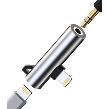 Imagem de Adaptador de fone de ouvido Lightning para conector de áudio AUX de 3,5 mm e extensor de carregador, dongle fone de ouvido divisor compatível com iPhone 12 Mini 11 Pro Max xs xr x se2 7 8 Plus para conversor de cabo iPad Air