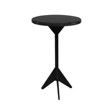 Imagem de Mesa Bistrô Tampo Redondo em Madeira Preta