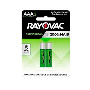 Imagem de Pilha Recarregável Eco Aaa2 Rayovac Com 02 Unidades - UN / 2 [F108]
