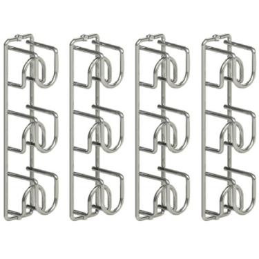 Imagem de Kit 4 Suporte para 3 Garrafas de Vinho cada Adega de Parede Aramado Masutti Cube