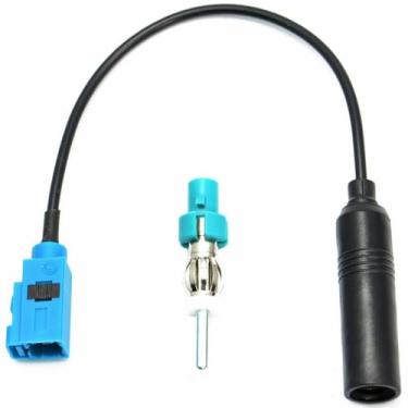 Imagem de Goliton Cabo conector de antena veicular estéreo AM e FM Fakra Z macho fêmea para plugue DIN para áudio estéreo de carro, unidade de cabeça de rádio HD, receptor de reprodutor de mídia de CD