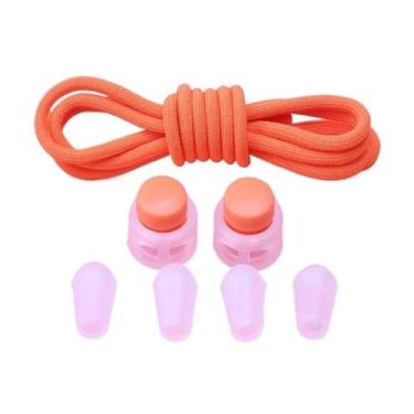 Imagem de No Tie Shoelaces Rubber Band For Shoes Round Elastic Laces Sneakers Lazy Sport Laces Without Binding Shoestrings(Orange)
