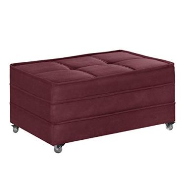 Imagem de Puff Cama Solteiro Dobravel Com Rodízios (Bordo)