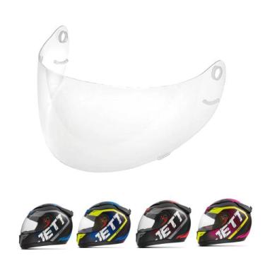 Imagem de Viseira Do Capacete Jett Evo Line Cristal Transparente Visor - Polivis