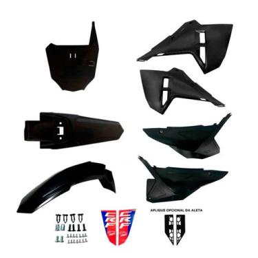 Imagem de Kit Carenagem Amx F25 Crf 230 C/ Number Plate Trilha Motocross, Preto