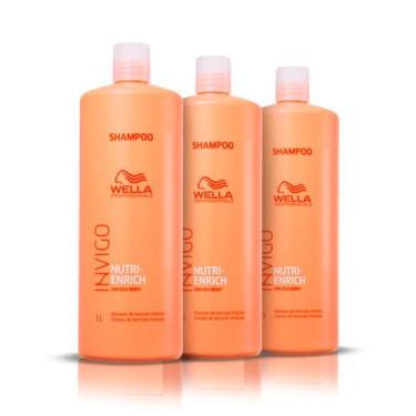 Imagem de kit Shampoo Invigo Nutri-Enrich 1L (3und) - Wella Professional - Wella