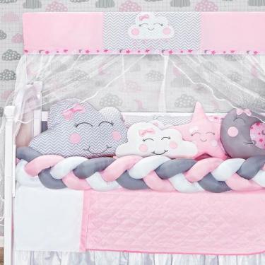 Imagem de Kit Berço Americano Trança Menino Menina 12 Peças - 2M 3L Bordados