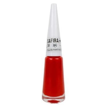 Imagem de Esmalte De Unha Cremoso 7m Nº 04 Vermelho Rubi Safira - SAFIRA COSMÈTI