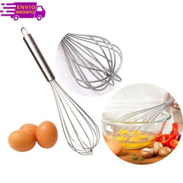 Imagem de Batedor de Ovos Claras Fuet Fouet Aço Inox Profissional 28cm - SQ Só Q