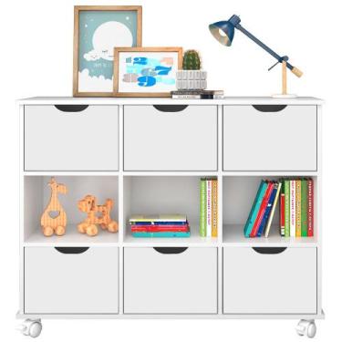 Imagem de Nicho Organizador com Rodízios Toys 6 Gavetas Branco - Mpozenato - Mpo