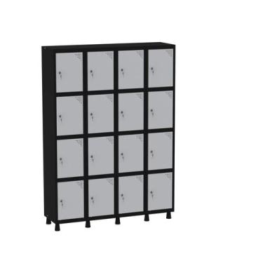 Imagem de Armário Guarda Volume Locker Roupeiro 16 Portas Aço Grf 504/16 - Pandi