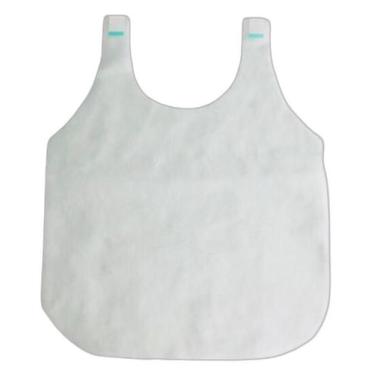 Imagem de Babador Descartável Tnt Com Fita Adesiva Branco 30G 100 Unid - O Broto