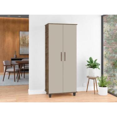 Imagem de Multiuso Organizador LIS 2 Portas Cor Canela /Off White - SM
