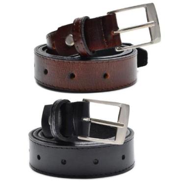 Imagem de Kit 2 Cintos Masculino Fivela Ajustável Festa Casual - San Lorenzo, G,