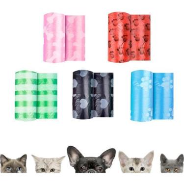 Imagem de 18 Rolos Saco Saquinhos Refil Cata Caca Cachorro Pet Coletor Fezes Pas