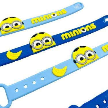 Imagem de Pulseira Minions 02x20cm 1pç Diversos Emborrachado 8g - Macall