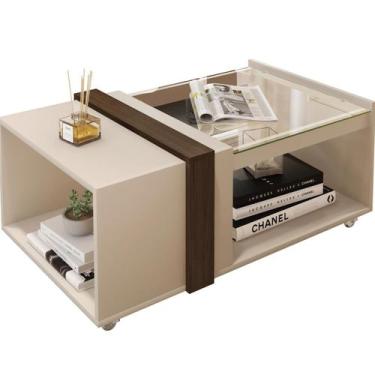 Imagem de Mesinha Centro Sala Estar Vidro Encima Resistente Qualidade - B&A BENT