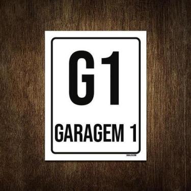 Imagem de Placa Sinalização Ambiente Indicativo G1 Garagem 1 27X35 - Sinalizo