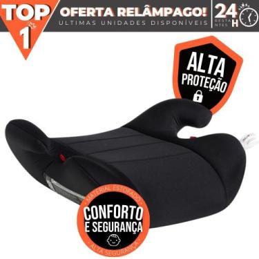 Imagem de Assento Elevado p/ Carro Cadeirinha Infantil Estofada Preta Até 36Kg -